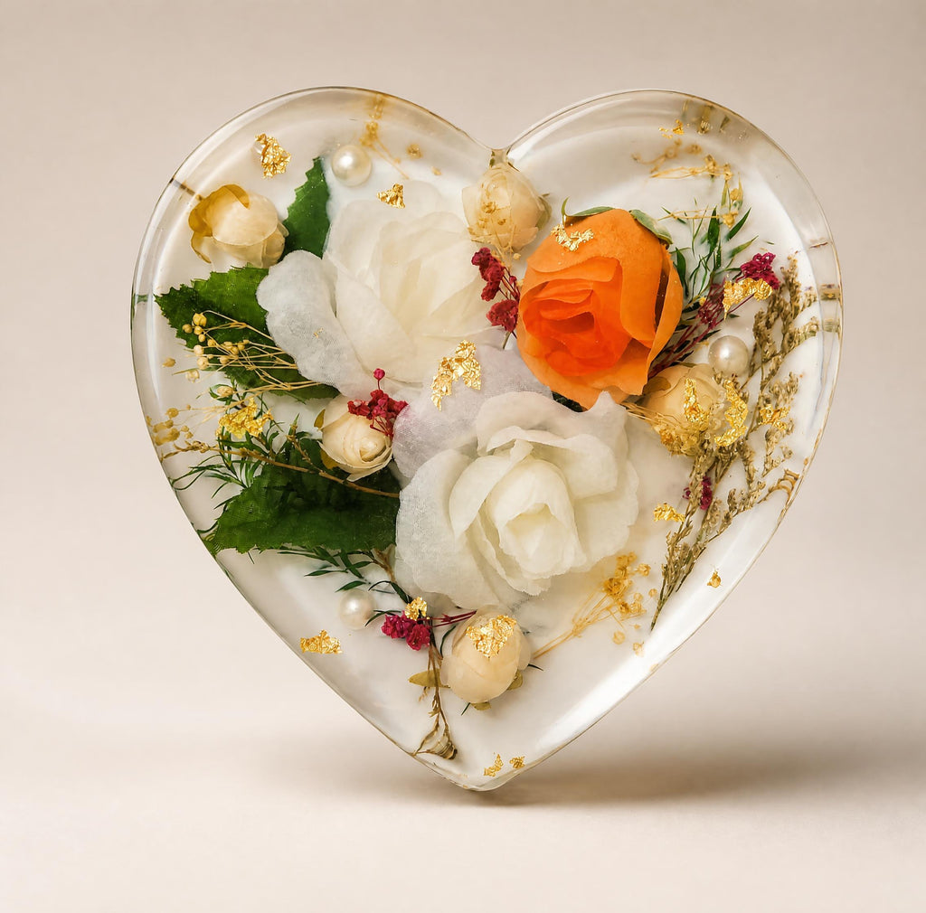 Heart Shaped Resin Block